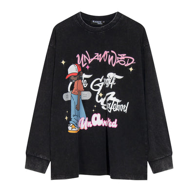Playera de Algodón Desgastada Suelta y Casual para Hombre - Image 22