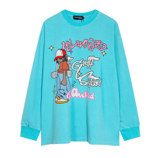 Playera de Algodón Desgastada Suelta y Casual para Hombre - Image 25