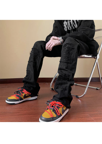 Pantalones Vaqueros Rotos Slim Bootcut para Hombre - Image 38