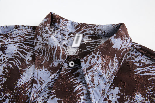 Camisa Suelta de Manga Larga Tie-Dye Tinta para Hombre - Image 22