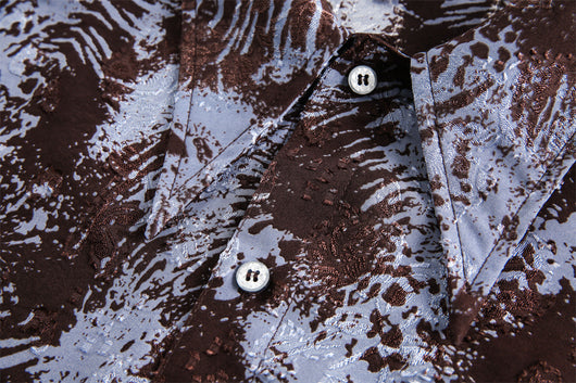 Camisa Suelta de Manga Larga Tie-Dye Tinta para Hombre - Image 30