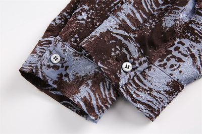 Camisa Suelta de Manga Larga Tie-Dye Tinta para Hombre - Image 31