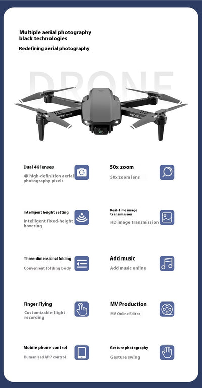 Dron Plegable E99Pro2 con Cámara HD para Fotografía Aérea - Image 12