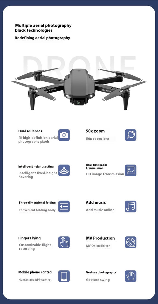 Dron Plegable E99Pro2 con Cámara HD para Fotografía Aérea - Image 12