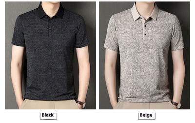 Camiseta Fresca de Seda de Hielo con Estampado Moderno para Hombre - Image 41