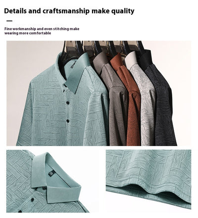 Camiseta Fresca de Seda de Hielo con Estampado Moderno para Hombre - Image 42