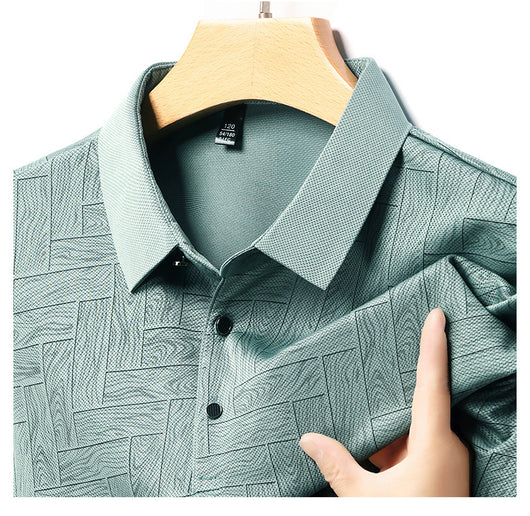 Camiseta Fresca de Seda de Hielo con Estampado Moderno para Hombre - Image 43