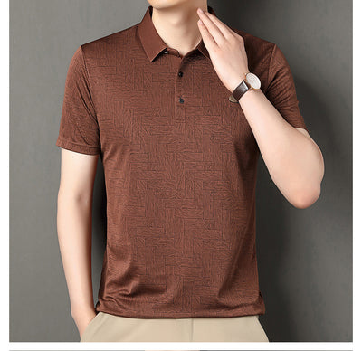 Camiseta Fresca de Seda de Hielo con Estampado Moderno para Hombre - Image 44