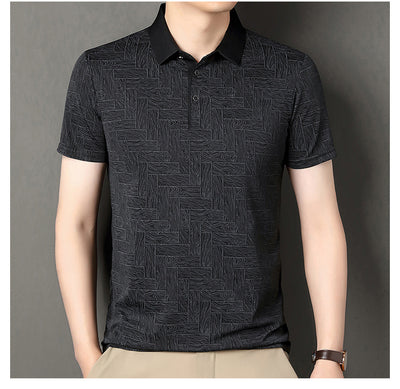 Camiseta Fresca de Seda de Hielo con Estampado Moderno para Hombre - Image 46