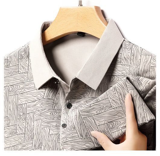 Camiseta Fresca de Seda de Hielo con Estampado Moderno para Hombre - Image 55