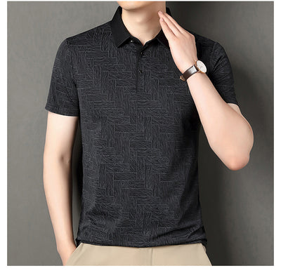 Camiseta Fresca de Seda de Hielo con Estampado Moderno para Hombre - Image 58