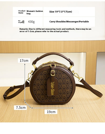 Bolso Redondo Retro Vintage - Cartera Compacta para Diario - Image 15
