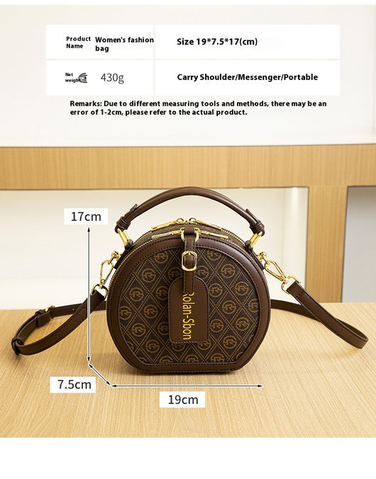 Bolso Redondo Retro Vintage - Cartera Compacta para Diario - Image 15