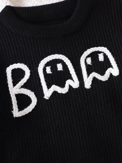 Suéter Infantil Manga Larga con Fantasma Bordado - Image 11