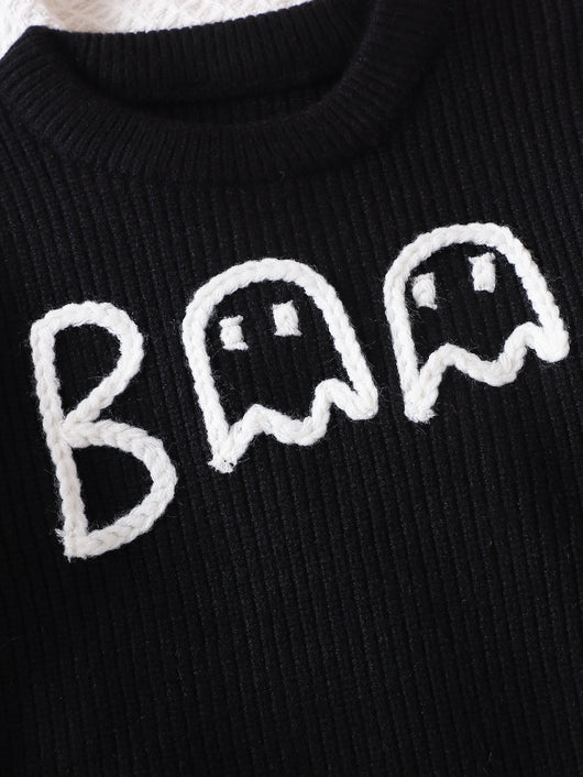 Suéter Infantil Manga Larga con Fantasma Bordado - Image 11