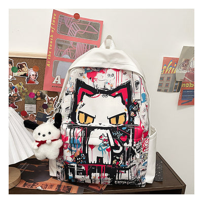 Mochila para Chicas Estilo Harajuku con Graffiti Personalizado, Simple y Versátil - Image 17