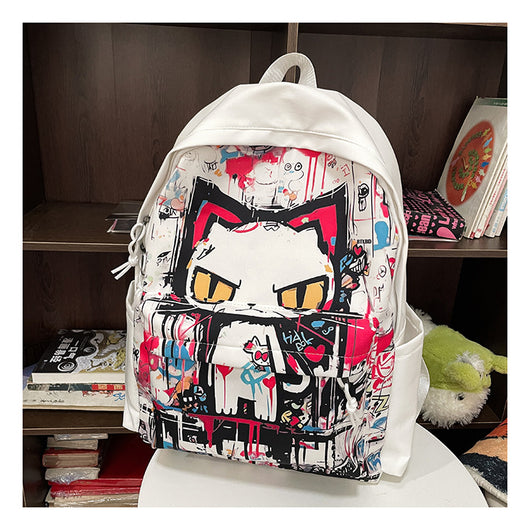 Mochila para Chicas Estilo Harajuku con Graffiti Personalizado, Simple y Versátil - Image 18