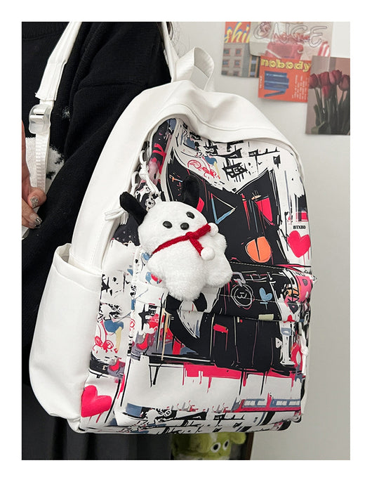 Mochila para Chicas Estilo Harajuku con Graffiti Personalizado, Simple y Versátil - Image 21