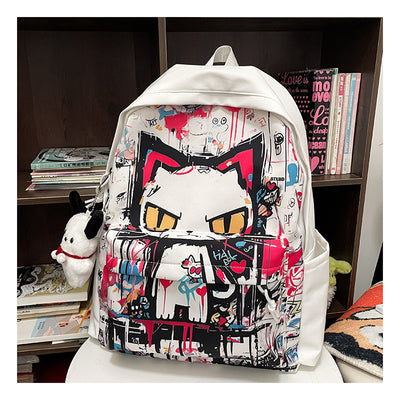 Mochila para Chicas Estilo Harajuku con Graffiti Personalizado, Simple y Versátil - Image 23
