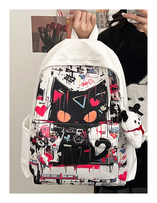 Mochila para Chicas Estilo Harajuku con Graffiti Personalizado, Simple y Versátil - Image 24