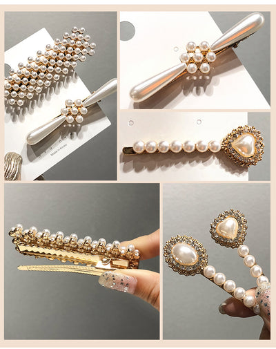 Pinza para el Cabello con Perlas Estilo Retro - Image 15