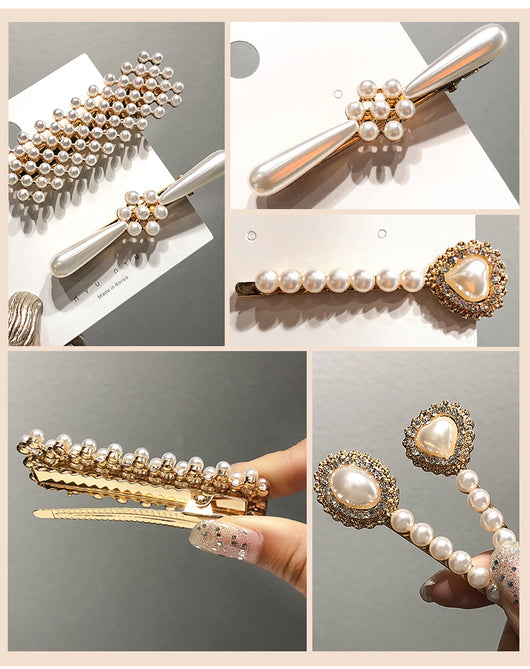 Pinza para el Cabello con Perlas Estilo Retro - Image 15