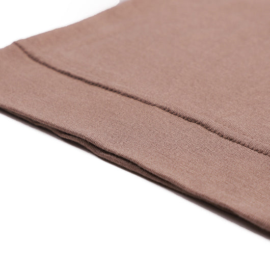 Black minimalist modal bottom hat integrated scarf, folded neatly on a white background. - Image 47