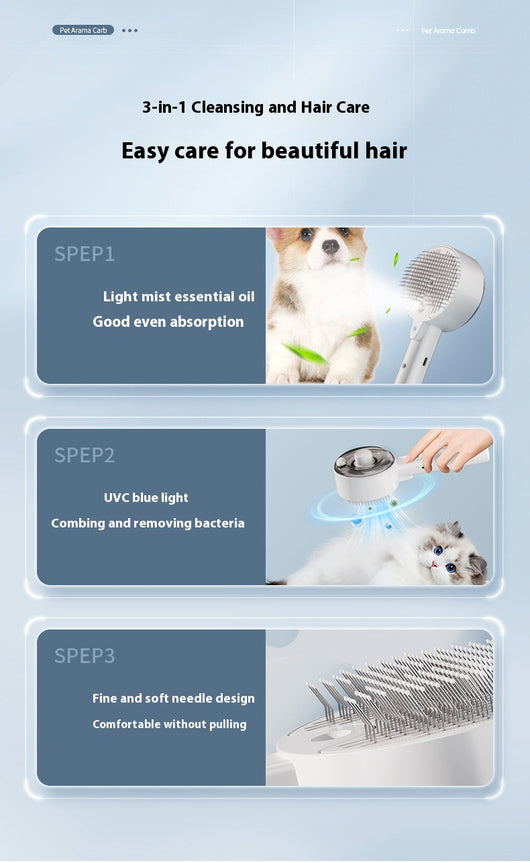 Cepillo Deslanador con Vapor para Perros y Gatos - Limpieza Automática - Image 25