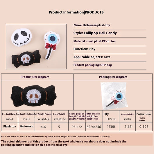 Plush cat teaser shaped like an eyeball lollipop with a blue iris, black pupil, and red bow. - Image 9