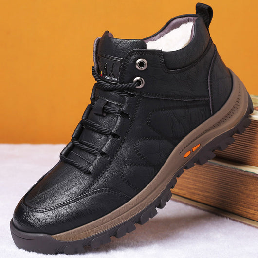 Zapatos Deportivos de Invierno para Hombre - Cuero y Lana - Image 10