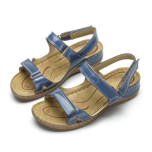Sandalias Planas Retro con Velcro Antideslizantes Talla Grande - Image 9