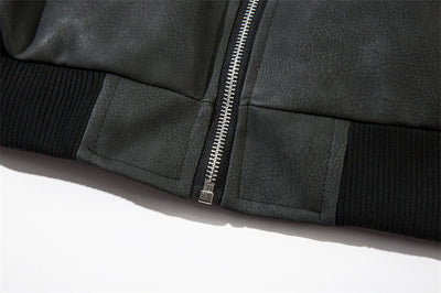 Chaqueta Béisbol Estilo Europeo Americana con Bordado y Cuero PU - Image 32