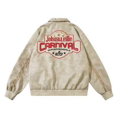 Chaqueta de Cuero Suelta con Letras Bordadas Estilo Europeo Americano - Image 27