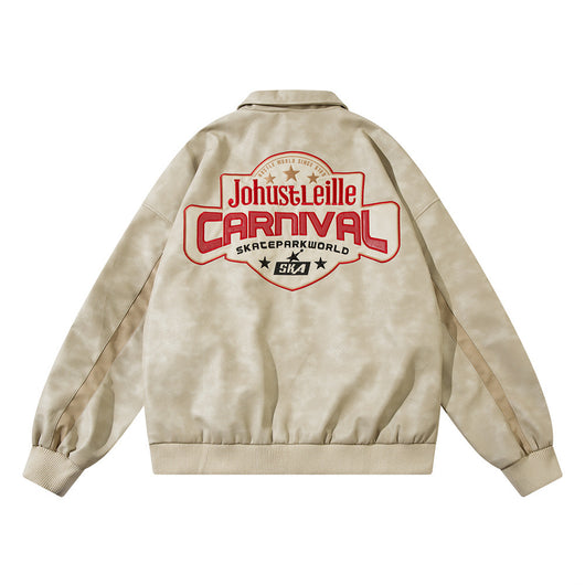 Chaqueta de Cuero Suelta con Letras Bordadas Estilo Europeo Americano - Image 27