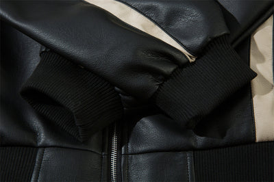 Chaqueta de Cuero Suelta con Letras Bordadas Estilo Europeo Americano - Image 36