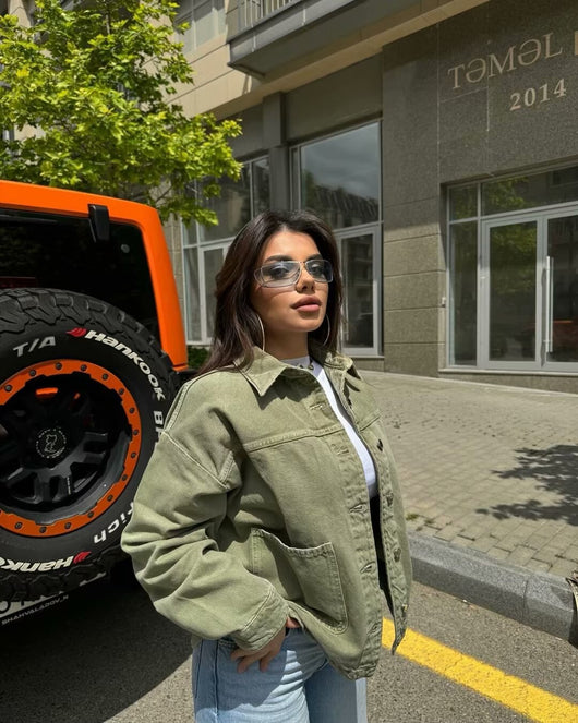 Chamarra de Mezclilla Street Fashion para Mujer - Image 13