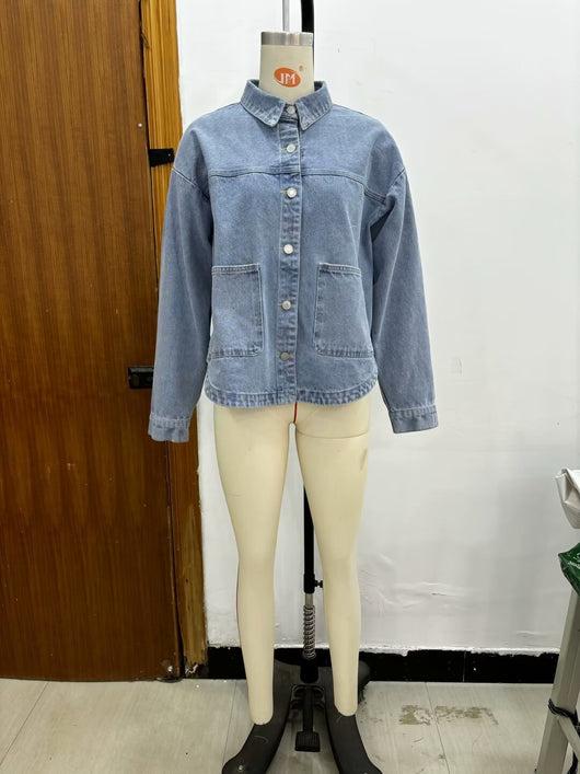 Chamarra de Mezclilla Street Fashion para Mujer - Image 16