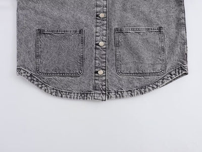 Chamarra de Mezclilla Street Fashion para Mujer - Image 17