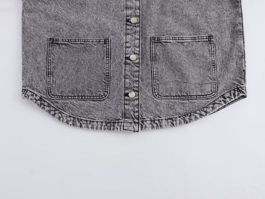 Chamarra de Mezclilla Street Fashion para Mujer - Image 17
