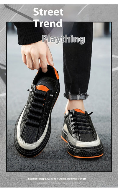 Tenis de Cuero para Skateboard con Plataforma - Estilo Casual Deportivo - Image 11