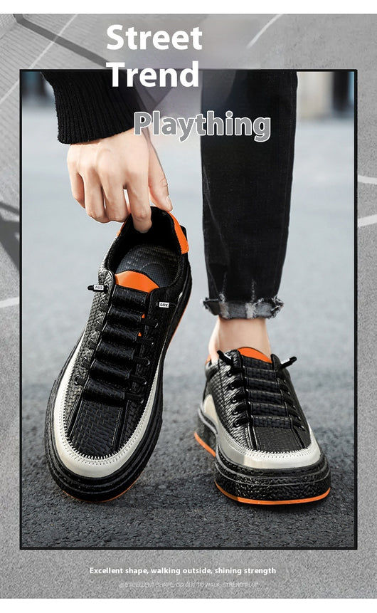 Tenis de Cuero para Skateboard con Plataforma - Estilo Casual Deportivo - Image 11