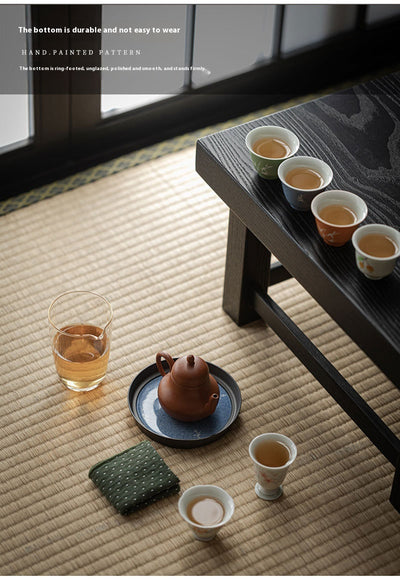 Juego de Té Artesanal en Arcilla Púrpura - Tetera y Tazas Pintadas a Mano - Image 7