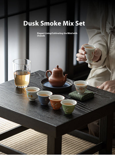 Juego de Té Artesanal en Arcilla Púrpura - Tetera y Tazas Pintadas a Mano - Image 8
