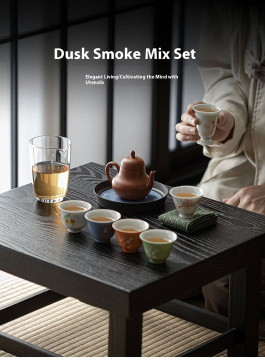 Juego de Té Artesanal en Arcilla Púrpura - Tetera y Tazas Pintadas a Mano - Image 8