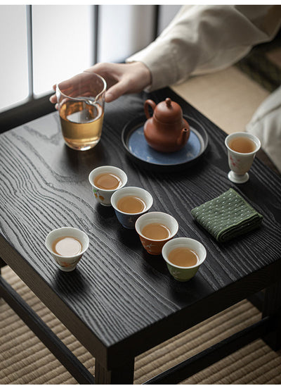 Juego de Té Artesanal en Arcilla Púrpura - Tetera y Tazas Pintadas a Mano - Image 11