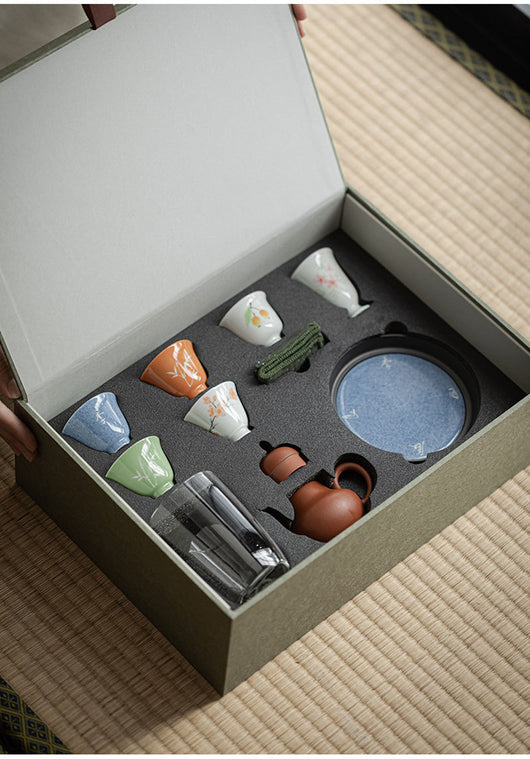 Juego de Té Artesanal en Arcilla Púrpura - Tetera y Tazas Pintadas a Mano - Image 14