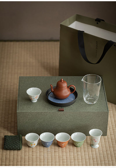 Juego de Té Artesanal en Arcilla Púrpura - Tetera y Tazas Pintadas a Mano - Image 15