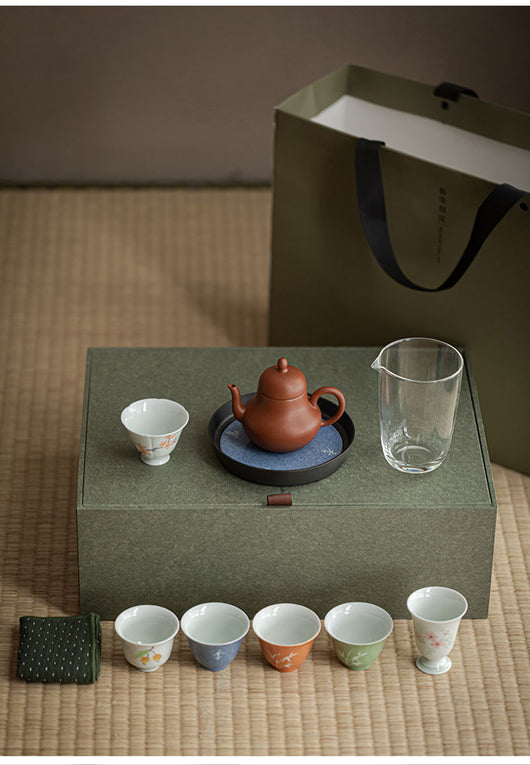 Juego de Té Artesanal en Arcilla Púrpura - Tetera y Tazas Pintadas a Mano - Image 15