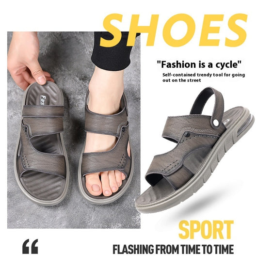 Sandalias de Cuero Genuino para Hombre con Doble Suela Antideslizante - Image 6