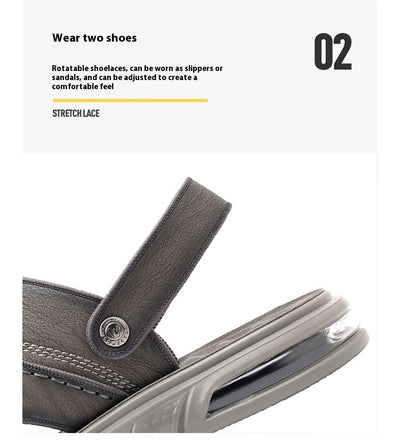 Sandalias de Cuero Genuino para Hombre con Doble Suela Antideslizante - Image 11